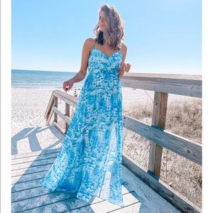 Maxi blue dress